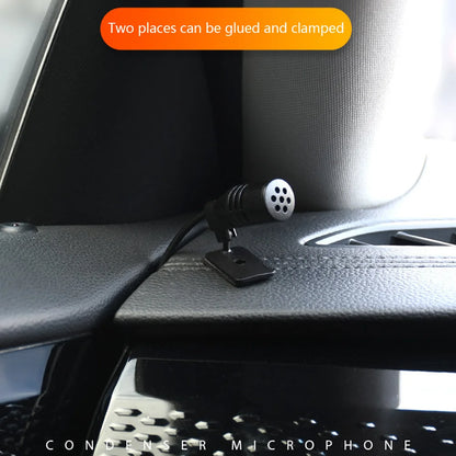 3.5mm Clip Jack Plug Mic Car Audio Microphone Stereo Mini Wired External Microphone For Auto DVD Radio 3m Long Professionals