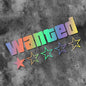 Wanted Star Vinyl Decal - Waterproof Motorcycle Car Scooter Sticker for Fuel Tank Side Panel DIY Decoration