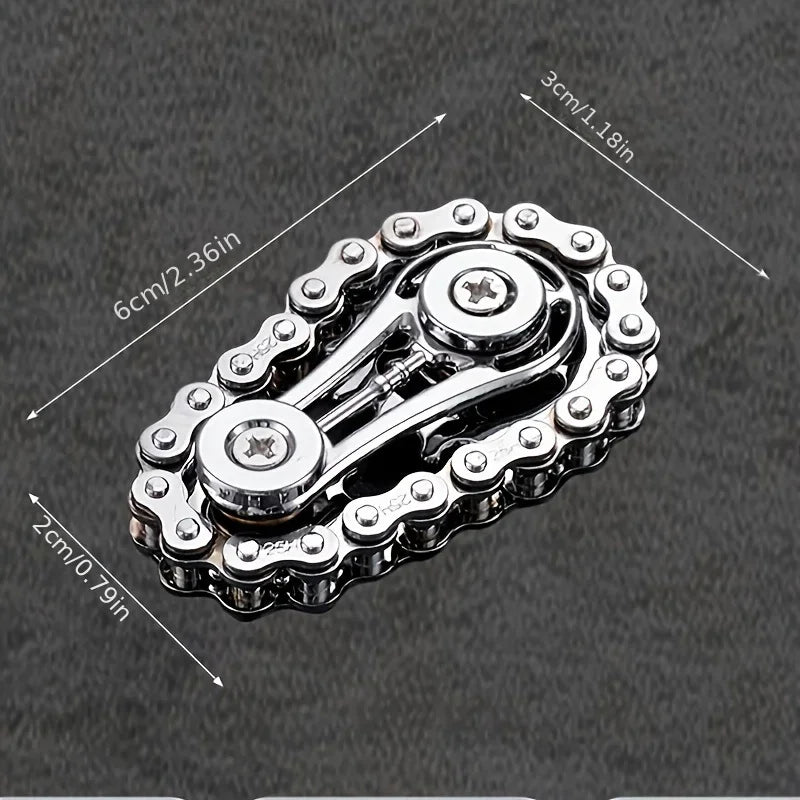 Anti-stress Anxiety Edc Fidget Adult Fingertip Spiral Sprocket Flywheel Metal Bicycle Chain Antistress Toy Fidgets Spinner Toys