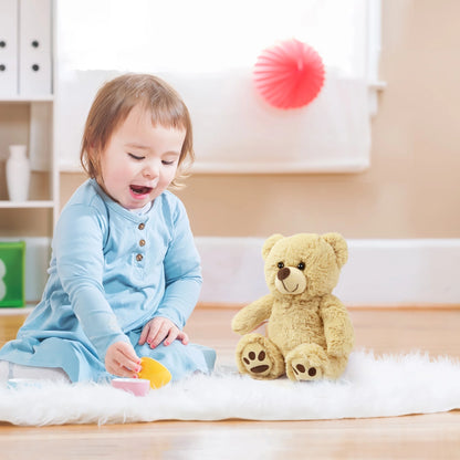 8'' Teddy Bear Stuffed Animals Brown Teddy Bear Plush Toy, Soft Plush Gifts for Kids Baby Toddlers on Baby Shower Christmas Gift