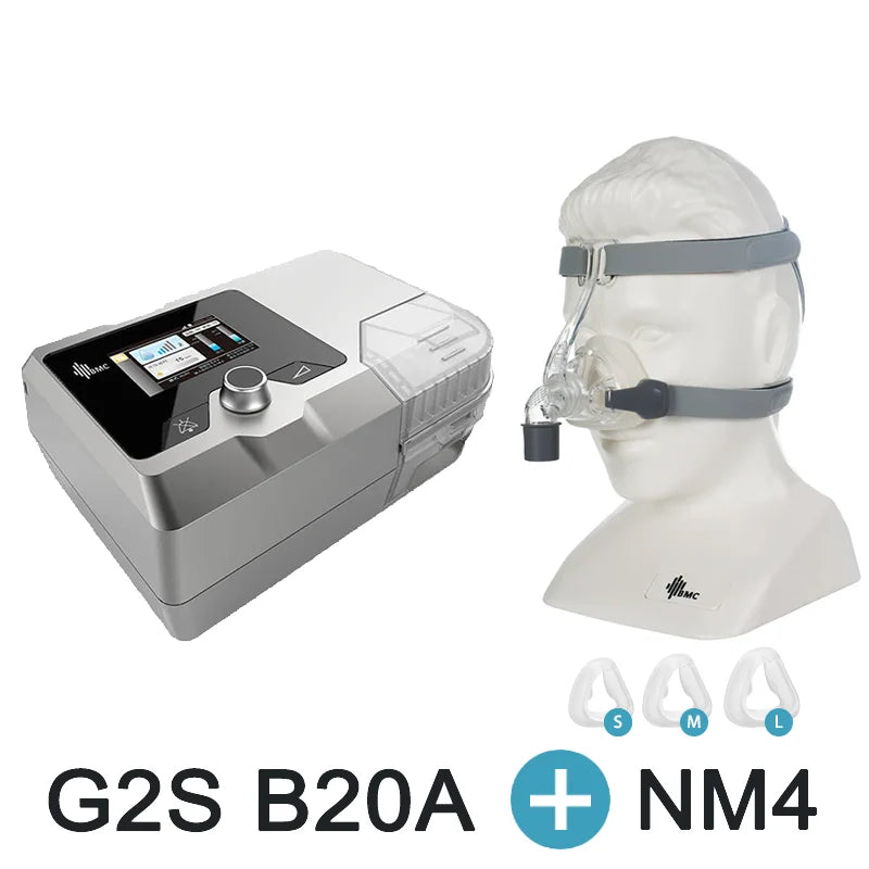 BMC G2S B20A BiPAP Machine Sleep Apnea Bi-level CPAP Auto S Ventilator with Humidifier Mask Quiet Anti Snoring Data Report