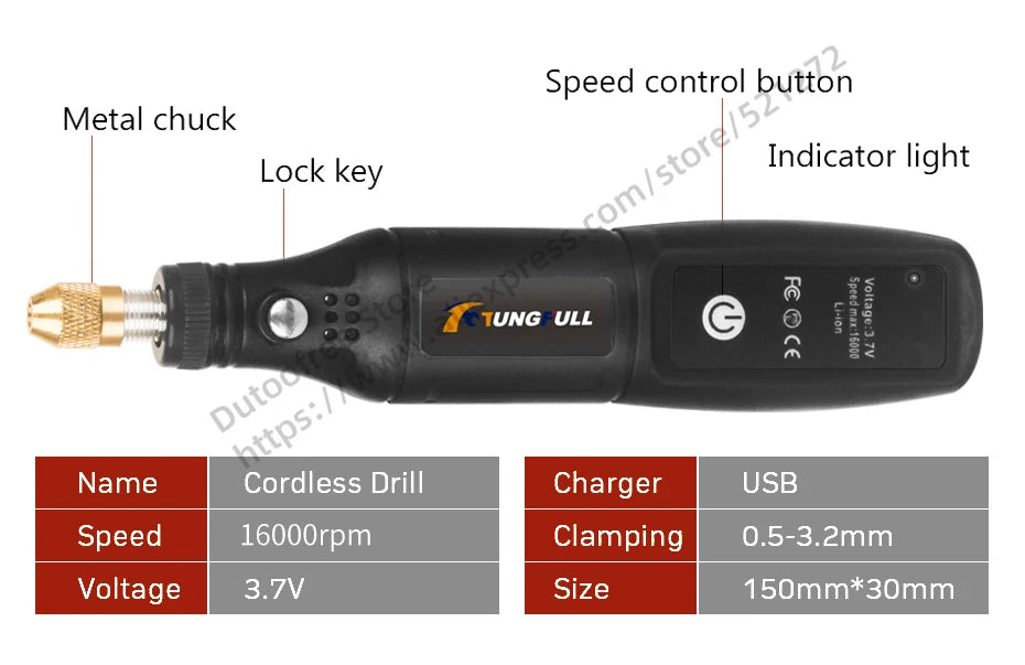 USB Engraving pen Mini Grinder Machine Rotary Tools Kit Rechargeable Dremel Tool Cordless Drill Mini Wireless Electric Drill