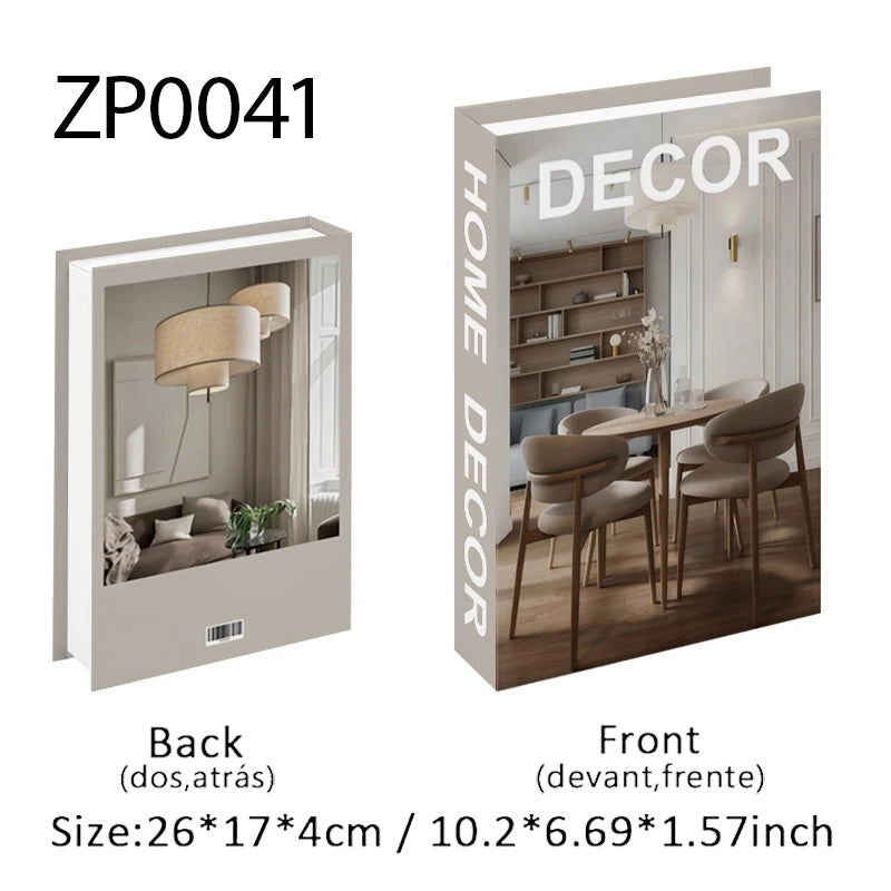 Open Luxury Fake Book Storage Box Home Decor Fashion Paris Decorative Books Interior Decoration Coffee Table Bedroom Ornaments