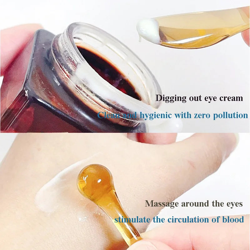 3PCS Eye Cream Applicator Spoon Roller Transparent Massage Stick Cosmetic Spatulas Wrinkle Facial Mask Skin Care Plastic Spoon