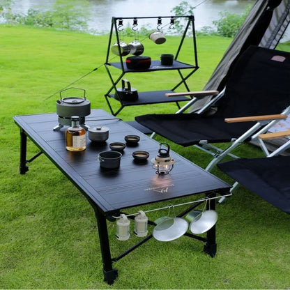 Mountainhiker Folding IGT Camping Lift Table Portable Outdoor Cooking System Multi-Purpose 3-5 Person Table for Camping