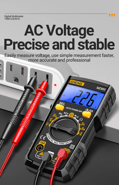 ANENG Digital Multimeter Professional Tester SZ303 AC/DC Voltage Resistance High Precision Professional Electrical Detection Too