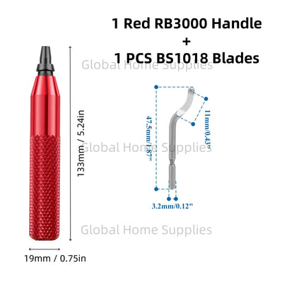 Deburring Tool RB3000 with 1 or 11 High Speed Steel Swivel Blades BS1010 BS1018 BK3010 BS3010 360 Degree Rotary Head Burr Remove