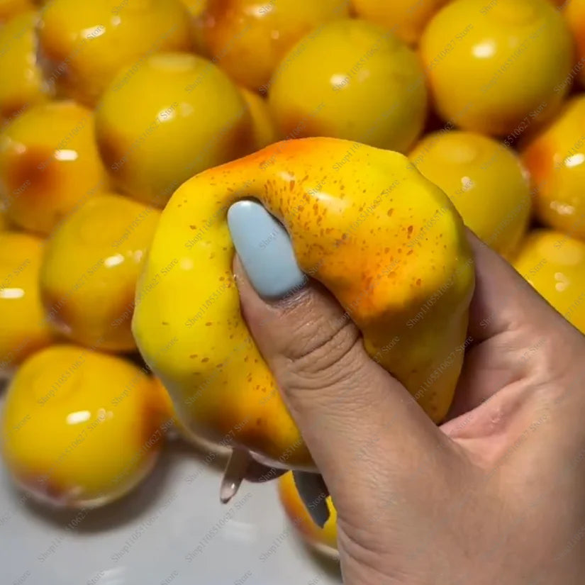 Crunchy Squishy Potato Stress Ball Fidget Toy Crispy Potato Squishy Squeeze Ball Handmade Round Blocks Filled ASMR for Adult