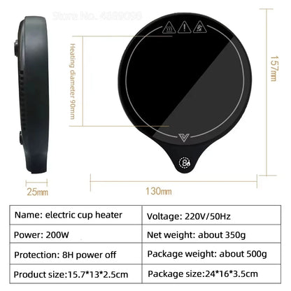 100℃ Cup Heater Mug Warmer 100°C Hot Tea Makers Warmer Coaster 5 Gear Temperature Cup Heaters Coffee Milk Tea Heating Pad