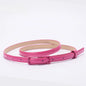 Children Candy Color Belts 1.2cm Super-thin PU Waistbands Simple Solid Color Casual Belts Girl Apparel Accessories