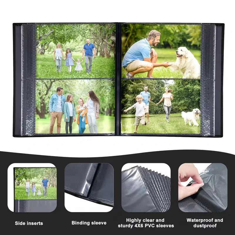 Linen large Photo Album Scrapbook 200/300/600 Pockets for 4x6 Photos Slip-in memory books Wedding Baby Family Anniversary Photo