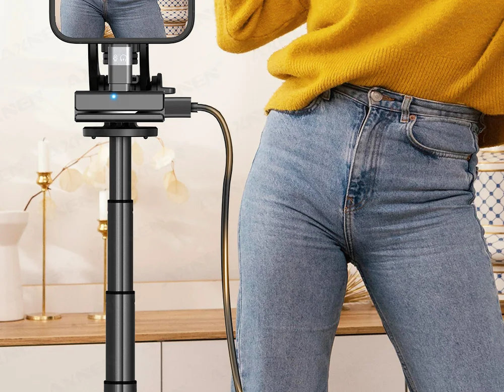 2-in-1 Wireless Lavalier Microphone for iPhone Android, Mini Pro Lapel Mic with Noise Reduction & Pickup for Vlog Live Recording