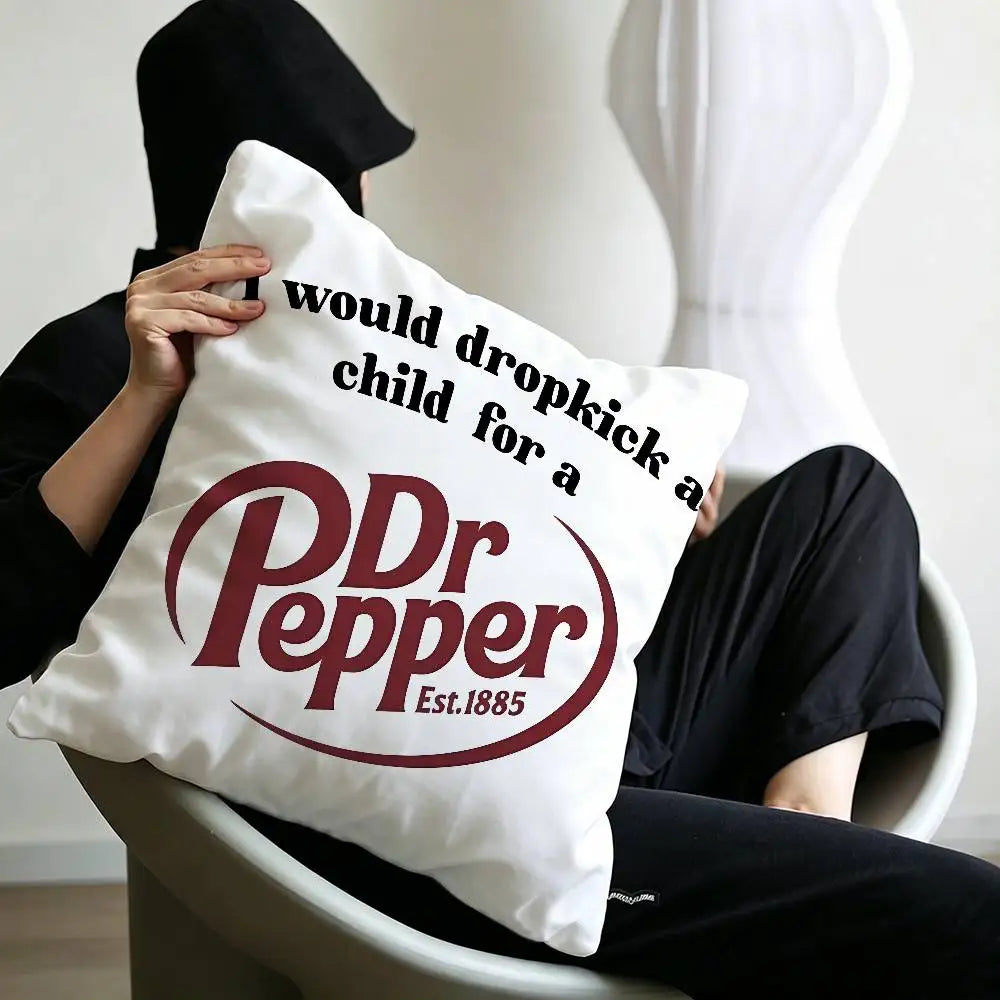 classic beverage brand Dr Pepper Pillow Anime Pillow Sofa Bed Head Pillow Cover Cushion Cover 45x45 cm Fashion