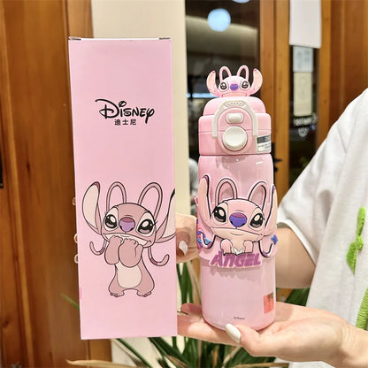 X&W  Zootopia Judy Nick Stainless Steel Insulated Cup Double Drinking Straw Cup Warm and Cold Proof Outdoor Sports Water Bottle