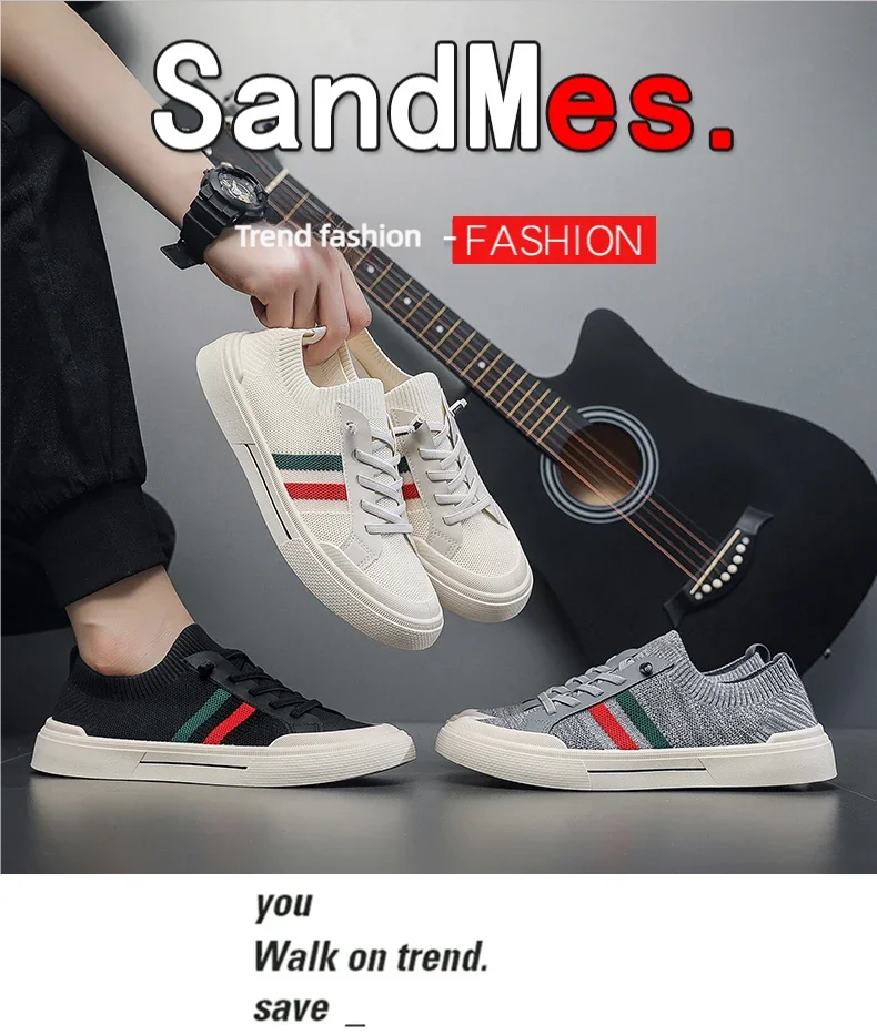 Men's breathable mesh casual shoes  summer lightweight soft soled comfortable outdoor walking shoes youth versatile trendy shoes