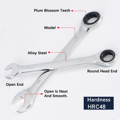 Ratchet Metric Wrenches Torque Universal Spanners for Car Repair Hand Tools l key tool set
