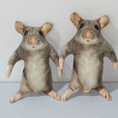 Creative 10/24cm Simulated Mouse Doll Plush Cartoon Doll Soft Kawaii Nimi Animal Figure Stem Built in Skeleton Kid Gift Birthday