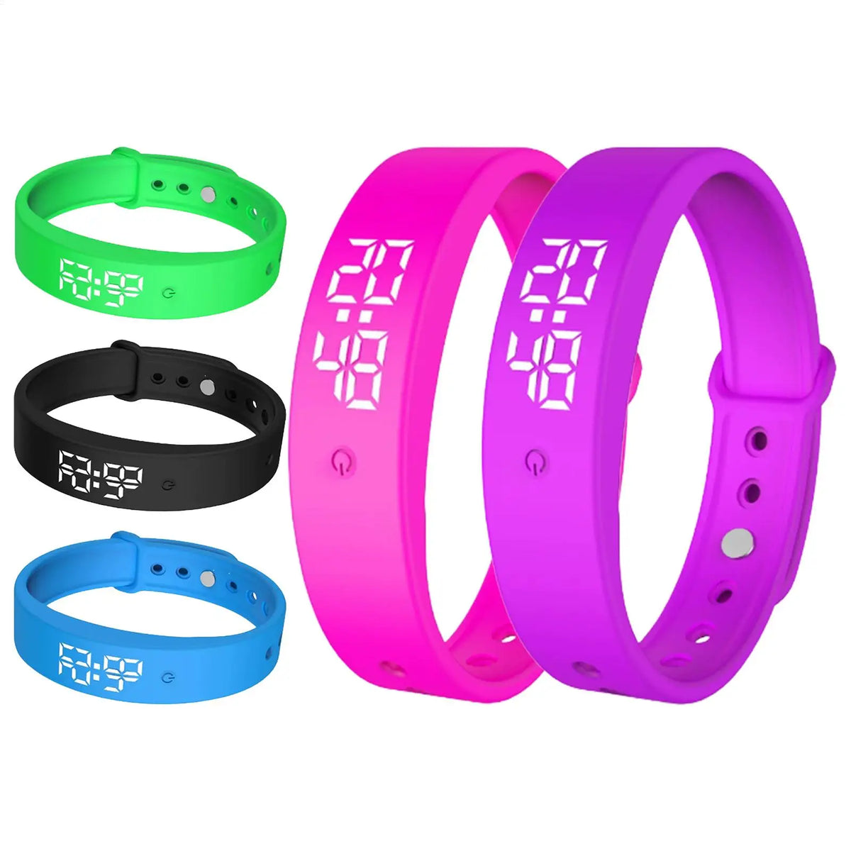 Silent Alarm Wristband Timer Clock Vibrating Wristband 3 Alarms Daily Organizer Timer for Kids Adults Men Women Teens Elderly