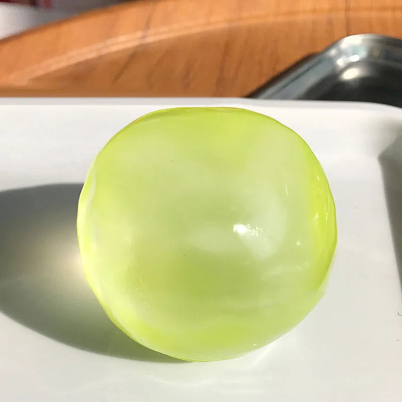 1/3pcs Cute Translucent Coconut Oil Squeeze Ball Appearance Plasticity Slow Rebound Stress Relief Fidget For Kids & Adult 6*6CM