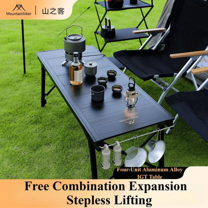 Mountainhiker Folding IGT Camping Lift Table Portable Outdoor Cooking System Multi-Purpose 3-5 Person Table for Camping