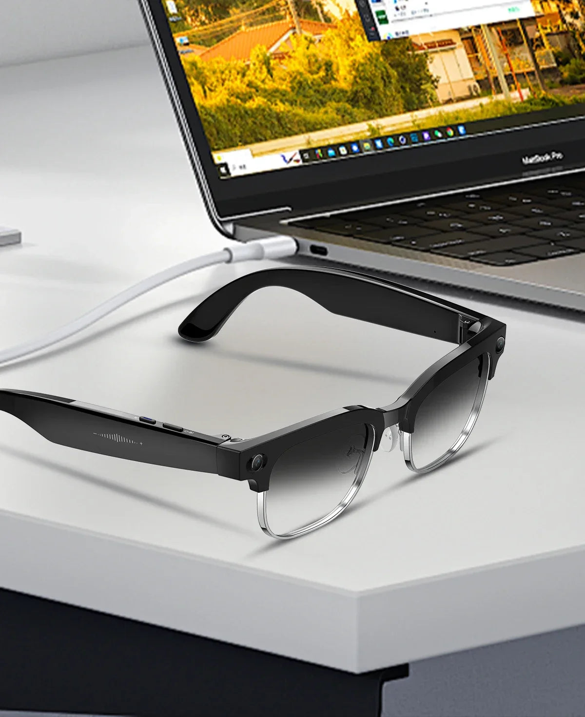 New AI Smart Glasses, 800W Camera Video Recording, AI Photo Recognition, Bluetooth Call & Voice Translation Eyewear