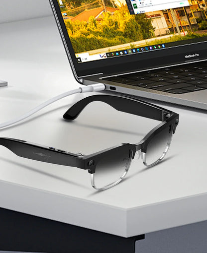 New AI Smart Glasses, 800W Camera Video Recording, AI Photo Recognition, Bluetooth Call & Voice Translation Eyewear