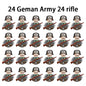 WWII Infantry Military Soldier War National Army Mini Gun armament Models Building Blocks Building Blocks Toys for Kids