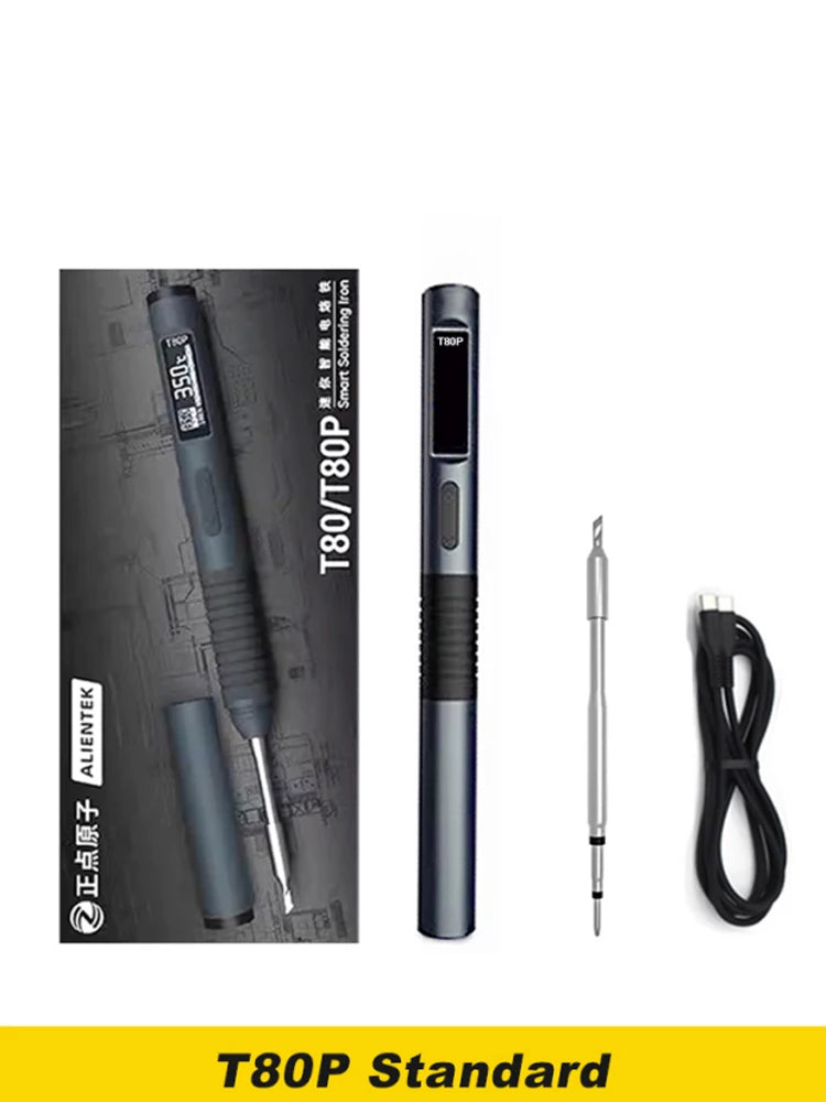 ALIENTEK T80P Soldering Iron Electric 100W Adjustable Digital Display Automatic Sleep PCB Precision Soldering Iron Repair Tool