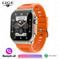 LIGE 600mAh high-Capacity Smart Watch Ultra Watch Men Bluetooth Call TWS Local Music Smartwatch Sport IP68 Waterproof Watches