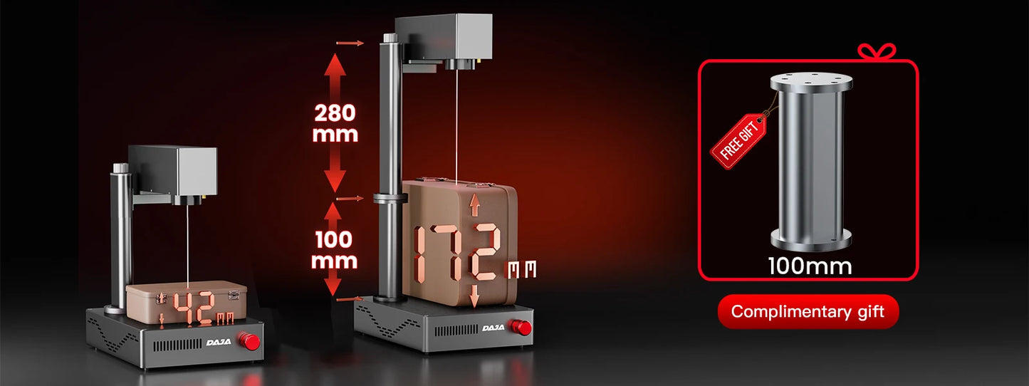 DAJA MINI Portable Fiber Laser Marking Machine High Precision Industrial Business 90*90mm for ALL Metal Jewelry Leather Acrylic