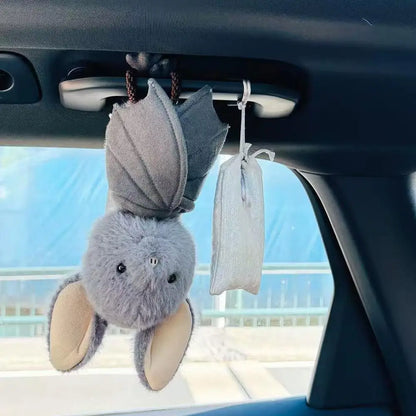 Cute Grey Bat Plush Toy Soft Stuffed Animal Doll Kawaii Bat Pillow Halloween Gift Decoration For Kids Girls Boys