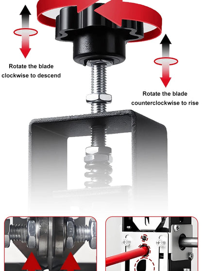 1-70mm² Wire Stripper Manual Wire Stripping Tool Cable Stripper Peeling Machine Compatible with Hand Crank Electric Drill Peeler