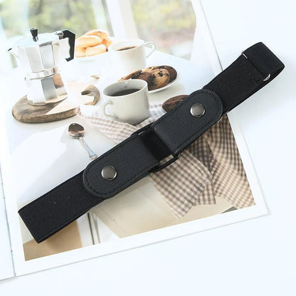 Lazy waist belt with no hole decoration, spring and summer jeans belt, seamless elasticity, versatile, invisible elasticity