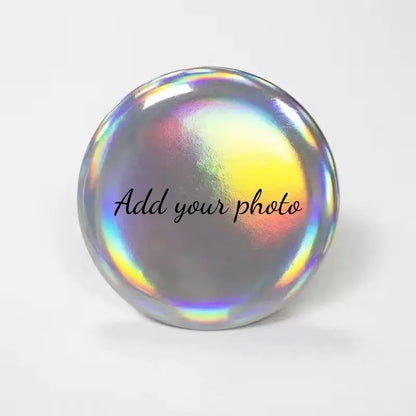 Custom Holographic Shiny Glitter Silver/Gold Badge Pin Button 58mm Tinplate PET Print Personalized Customize Gift Wedding Favor