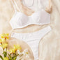 Bra and Panty Set Ladies Smooth Comfortable Thin Underwear Women Sexy Nightwear Inner Solid Sleep Underwear Bra Set Lingerie