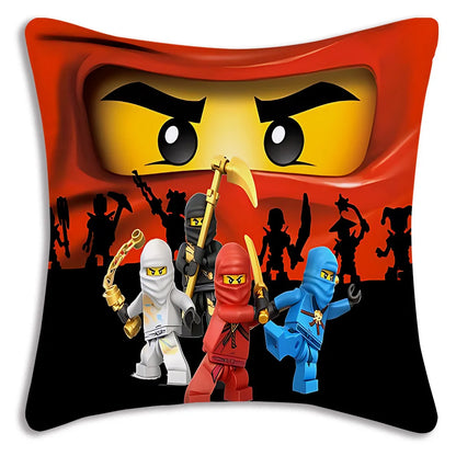 Pillow Covers Cartoon For Game Ninjagos Sofa Decorative Home Double-sided Printing Short Plush Cute Cushion Cover