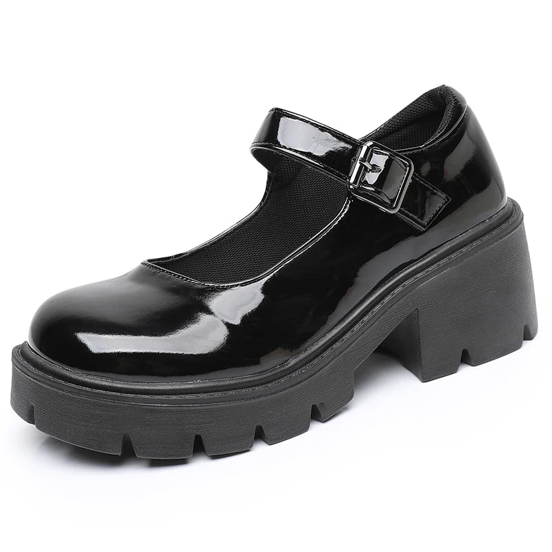 Women Mary Jane Shoes Vintage Girls Platform Pumps High Heels Platform Lolita Shoes Japanese Style College Sweet Student Shoes