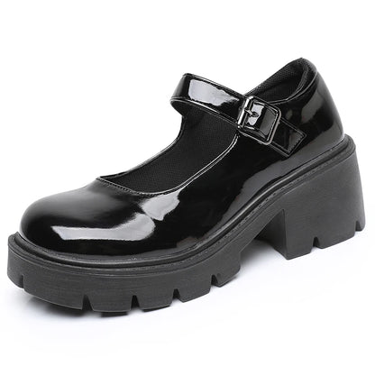 Women Mary Jane Shoes Vintage Girls Platform Pumps High Heels Platform Lolita Shoes Japanese Style College Sweet Student Shoes