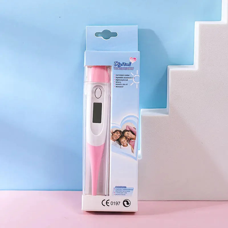 Digital Thermometer with Soft Tip, Oral & Armpit Temperature Test for Baby Adults, Home First Aid Fever Detection Tool