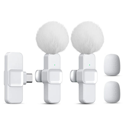 New Wireless Lavalier Microphone Portable Audio Video Recording Mini Microphone for  Android PC Camera Live Gaming Phone