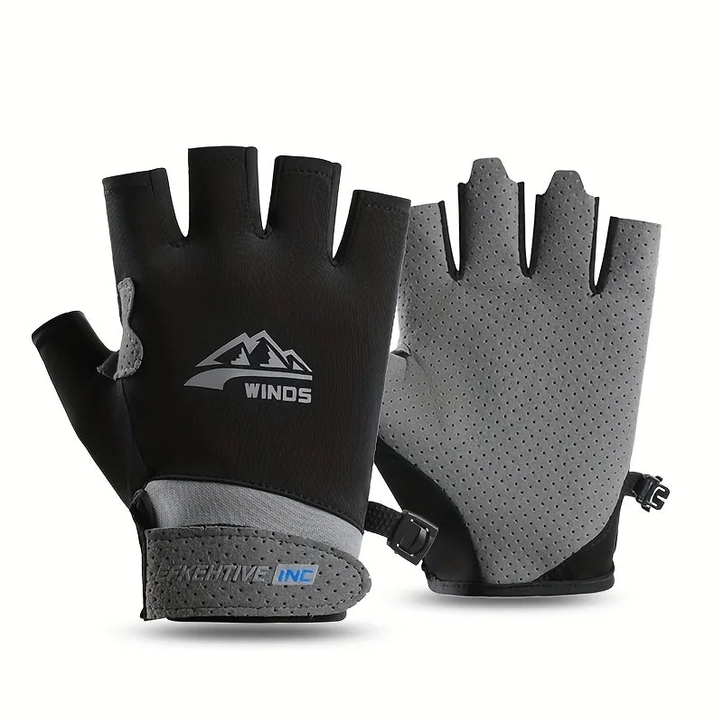 Fingerless Gloves for Men Women UV Sun Protection Half Finger Glove for Fishing Paddling Sailing Rowing Sports Gloves