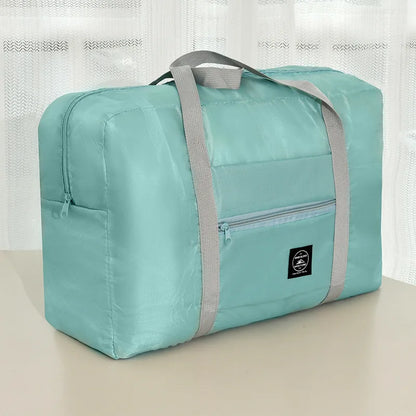 Large-capacity luggage storage bag, foldable portable travel bag, moving clothes packing bag with pull handle