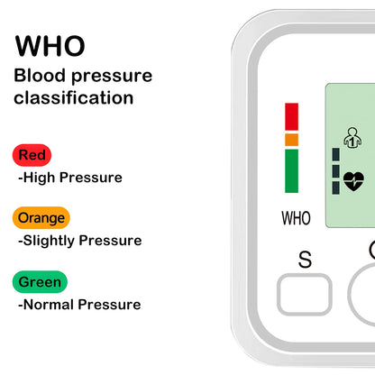 Automatic Digital Blood Pressure Monitor Upper Arm with Arrhythmia Detection Adjustable Cuff LED Display Health Tonometer