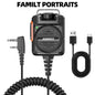 ABBREE AR-158 Rechargeable Walkie Talkie Microphone Speaker Adjust Volume PTT For Baofeng UV-5R Mini for Quansheng UV-K1 (8) K5