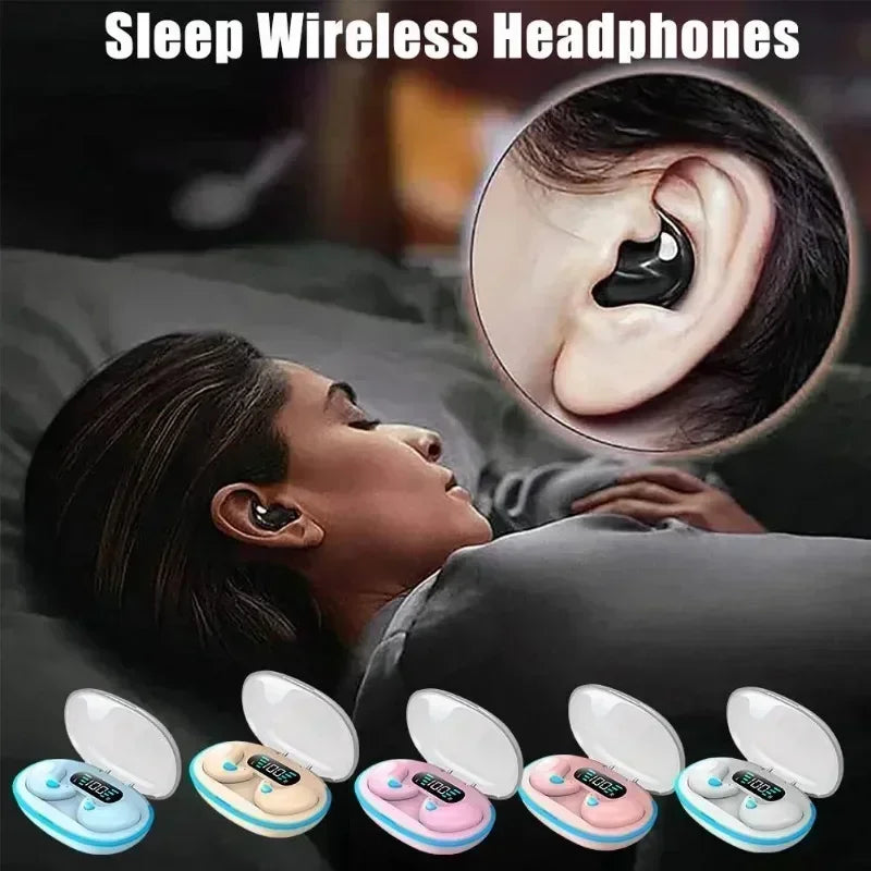Sleeping Earbuds Wireless Mini Headphones For Work TWS Bluetooth Earphone Stereo Hidden Headsets with Mic HD Call Waterproof