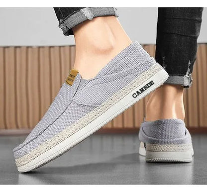 Summer Casual Loafers Men Breathable Slip On Casual Shoes for Men Classic Linen Canvas Sneakers Male Light Flats Lazy Shoes