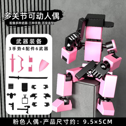 13 Action Figures Toys with Multiple Accessories Mini Action Figure Dummy Robot Assembly Completed Home Desk Decoration