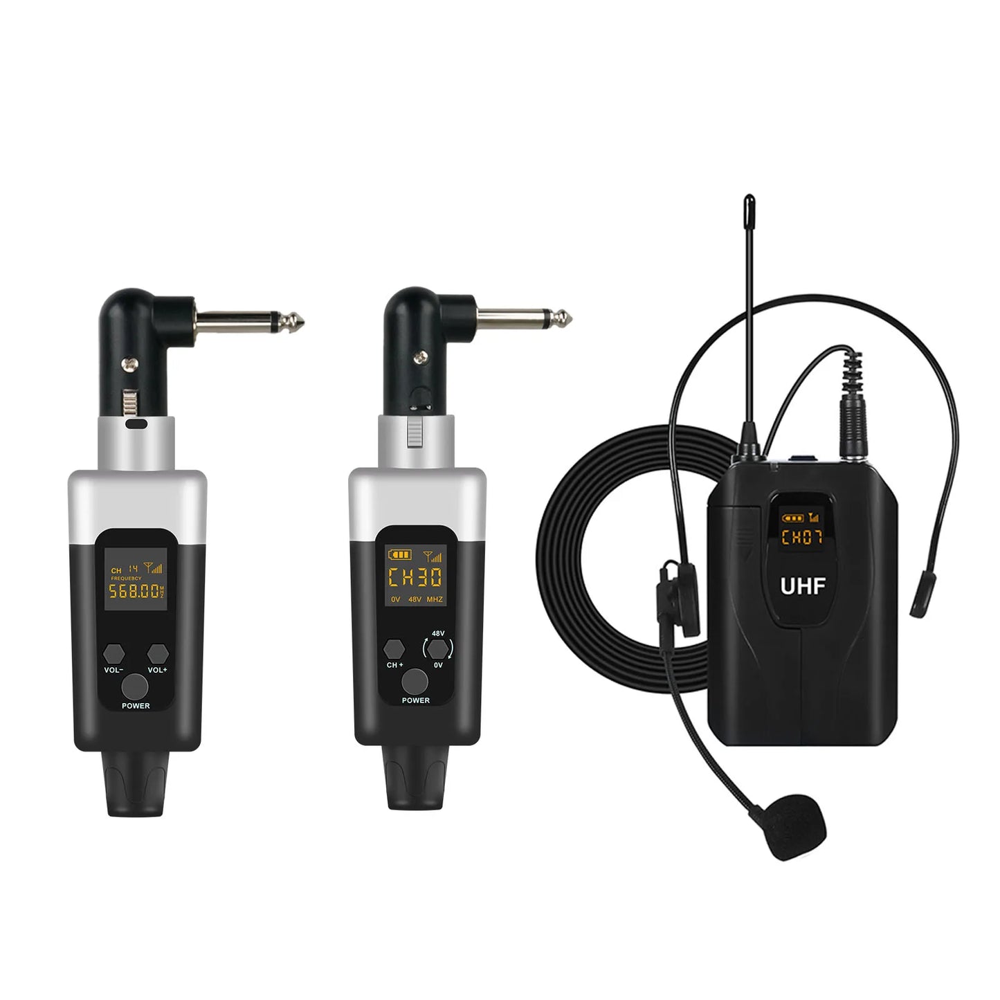 Wireless Head Mounted Guitar Microphone for Singing And Transmission Electric Guitar Recording Mic Portable Audio Equipment
