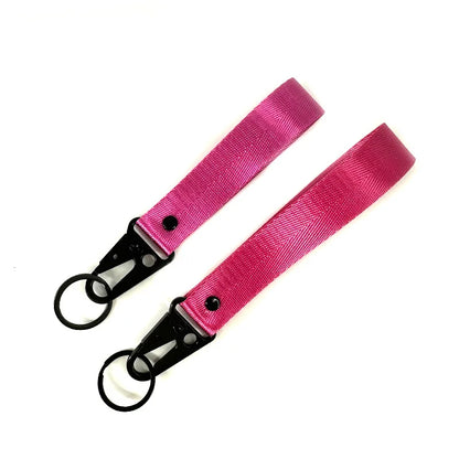 Custom Logo Ribbon Fabric Keychain for Motorcycle Personalize Eagle Beak Motor Car Key Chain Ring Men’s Women’s Webbing Keyring