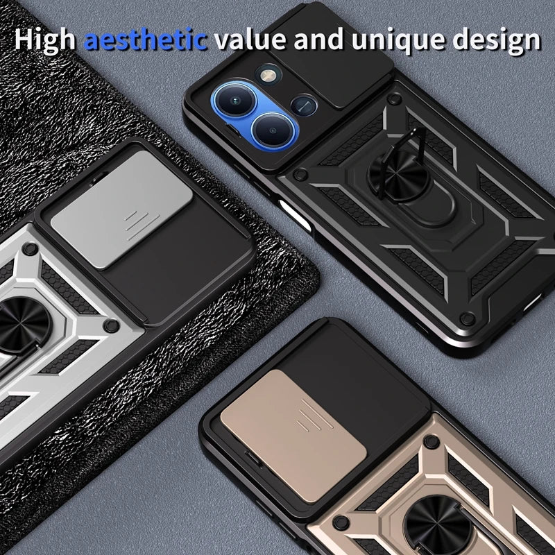 For Xiaomi Redmi 15C 4G 171mm Case Magnetic Holder Ring Armor Shockproof Cases For Redmy 15C 15 C Redmi15C Lens Protector Cover